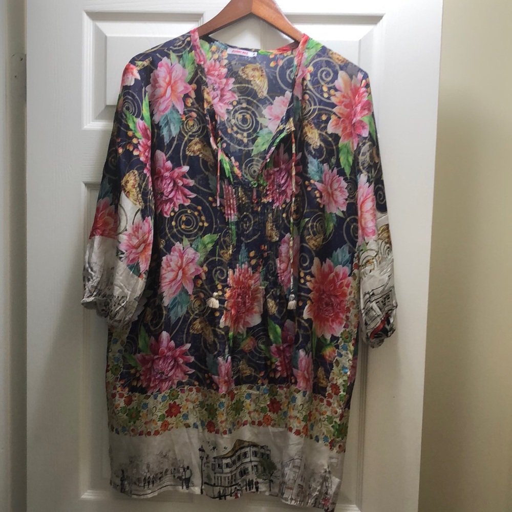 JOHNNY WAS SILK TUNIC